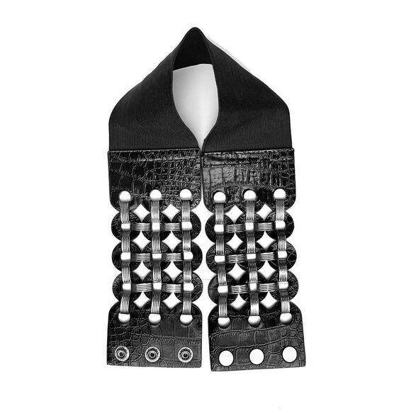 Wide Embossed Corset Belt - Picture 3 of 7